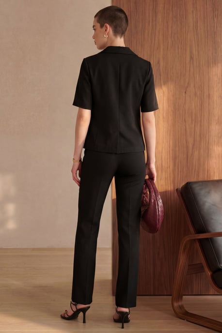 Geknoopte Korte Mouwen Jas & Broek Tweeledige Set - Image 3