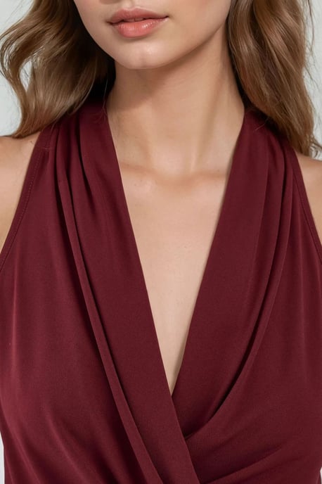 Gelaagde Halter Nek Mouwloos Crop Top - Image 5