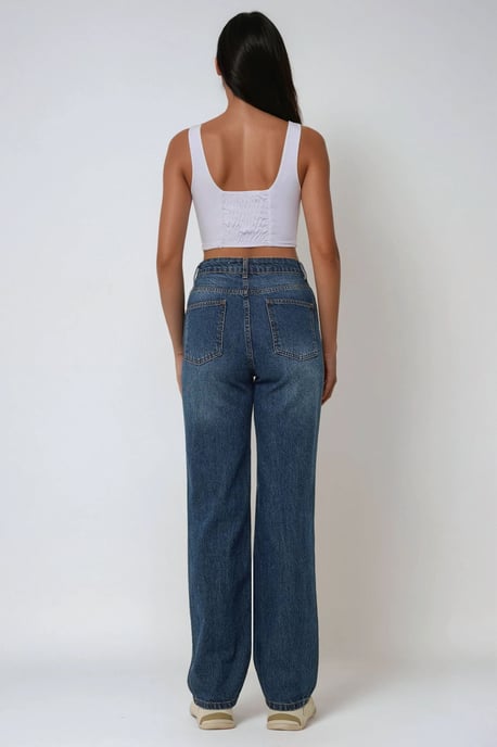 Vierkante Hals Aansluitende Crop Top - Image 3