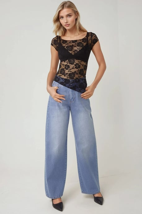 Floral Lace Crop Top Pika Collectie - Image 4
