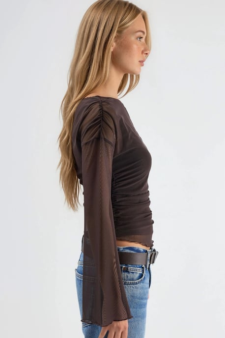 Asymmetrische Kraag Aansluitend Crop Top - Image 2