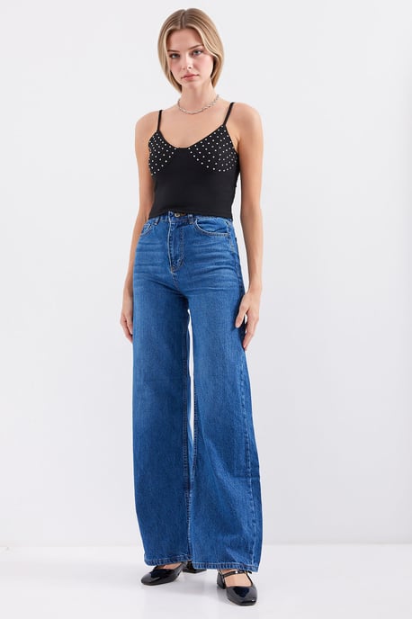 Stenprydd Fitted Crop Top med V-hals - Image 2
