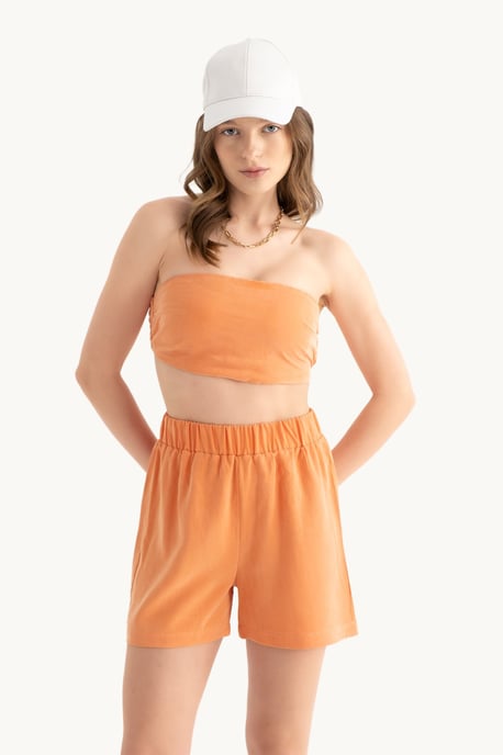 Strapless Basic Crop Top - Image 2
