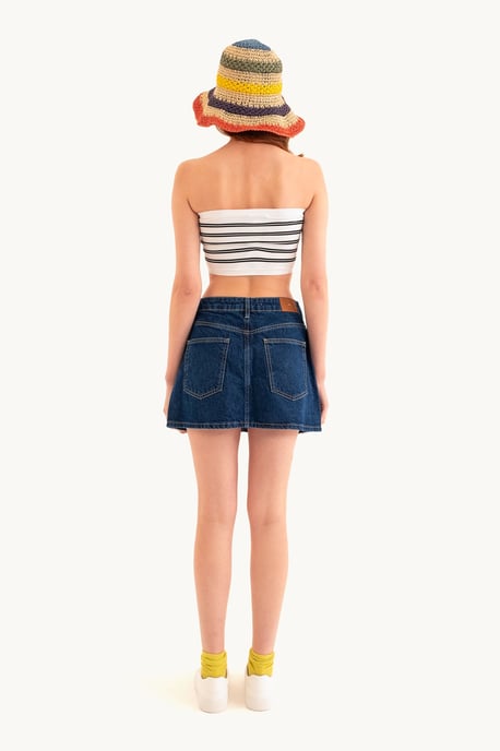 Randig Off-Shoulder Crop Top - Image 3