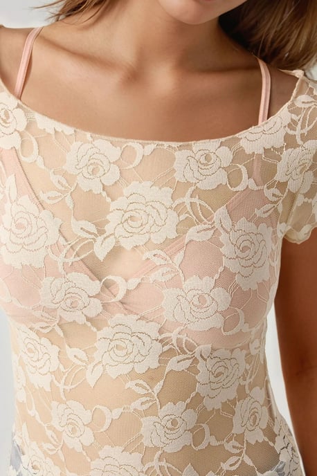 Floral Lace Crop Top Pika Collectie - Image 2