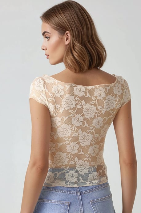 Floral Lace Crop Top Pika Collectie - Image 4