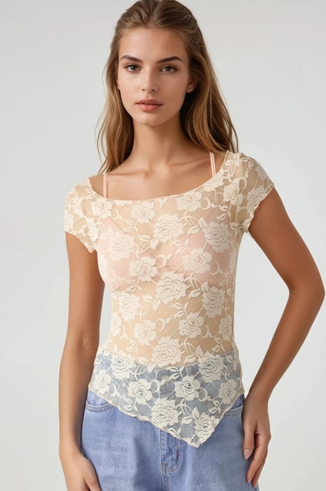 Floral Lace Crop Top Pika Collectie - Image 5