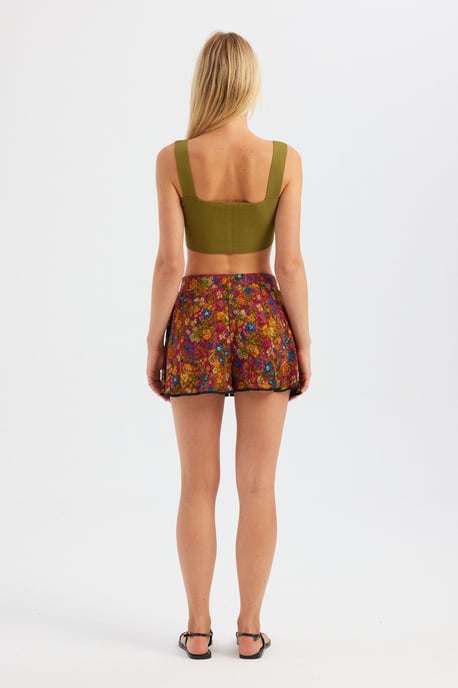Rektangulär Halsringad Crop Top - Image 4
