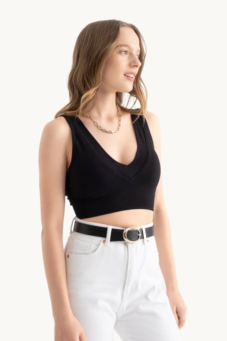 Diepe V-hals V-rug Bralette Top - Image 3