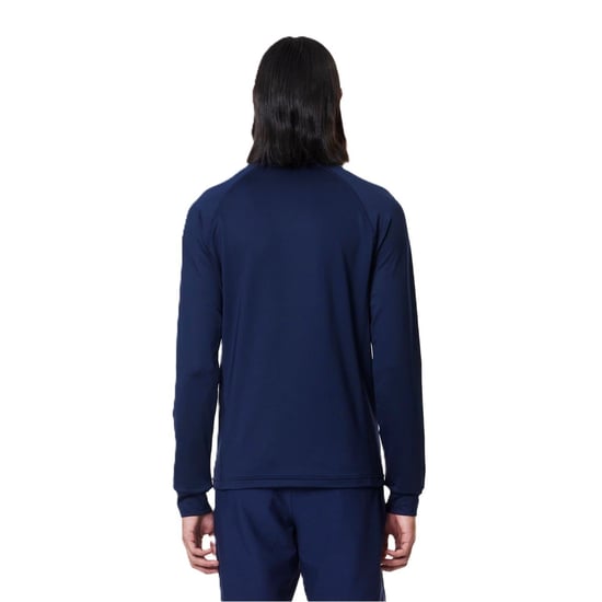 Men's Lacoste Mock Neck Regular Fit Athletic Top in Navy Blue - Image 2