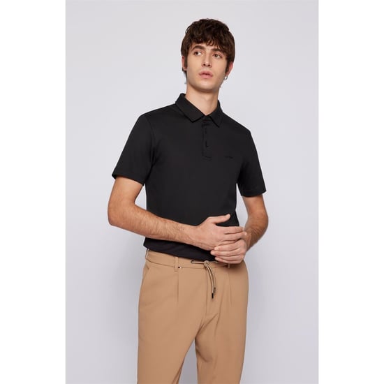 Men's Boss 30 Polo Shirt in Black 001 - Image 2