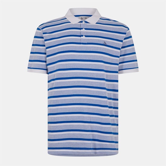 Men's Original Penguin Bbl Stp Regular Fit Polo Shirt in White - Image 1