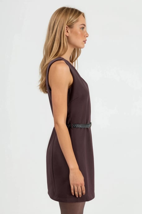 V-Hals A-Form Fit Mini Jurk - Image 3