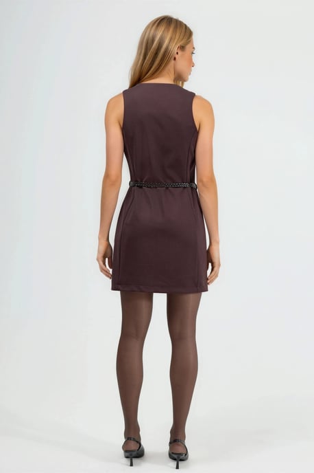 V-Hals A-Form Fit Mini Jurk - Image 4