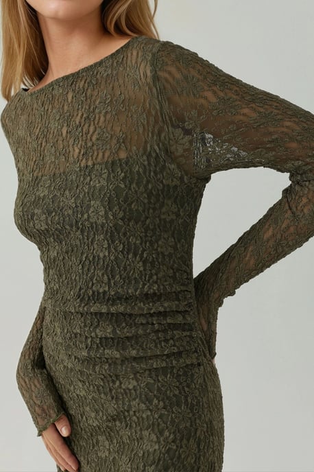 Asymmetrische Kanten Mini-jurk met Schoutnek - Image 5