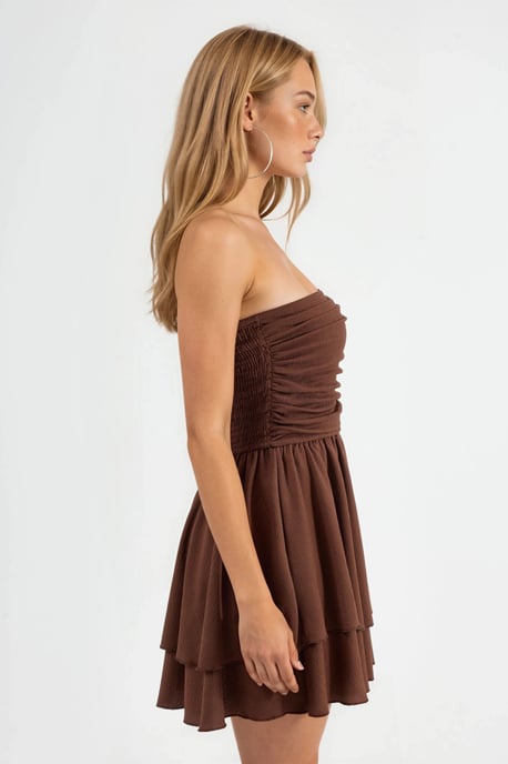 Mouwloze Rimpel Mini Jurk - Image 3