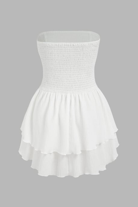 Off-shoulder Ruffle Mini-jurk - Image 4