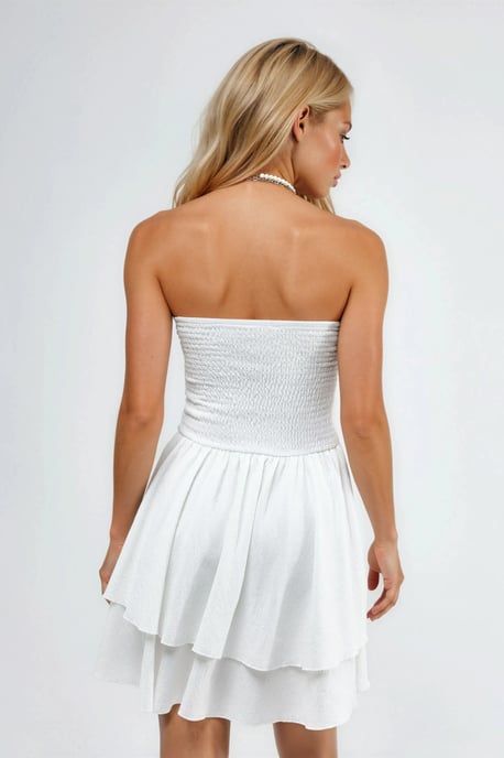 Off-shoulder Ruffle Mini-jurk - Image 6