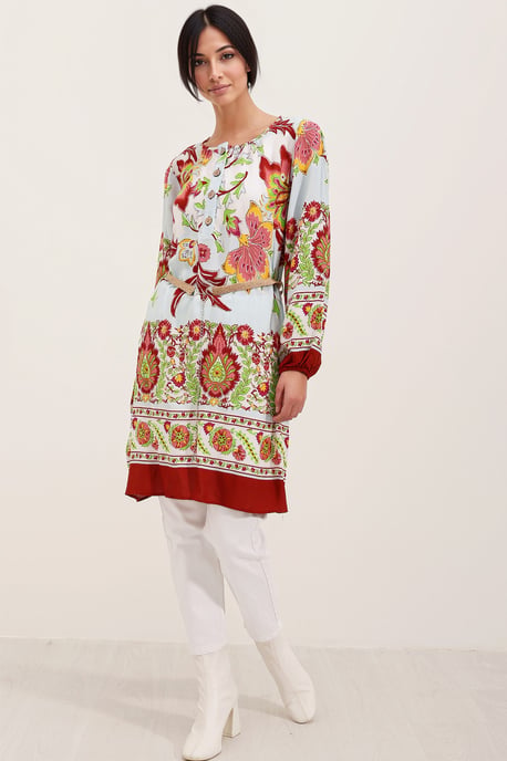 Flowering Mini Dress with Bow - Image 2