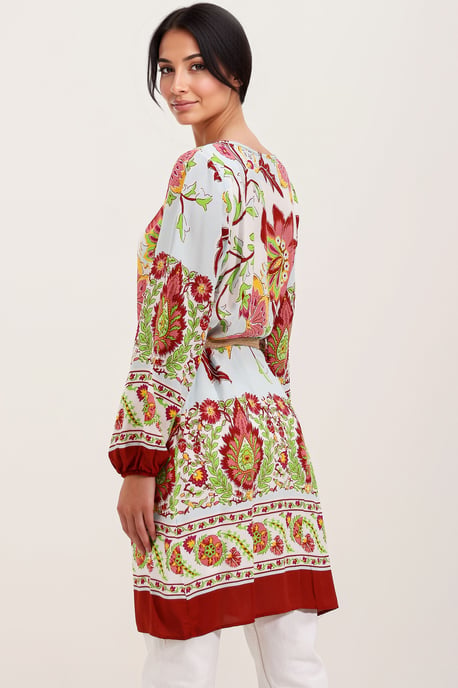 Flowering Mini Dress with Bow - Image 4