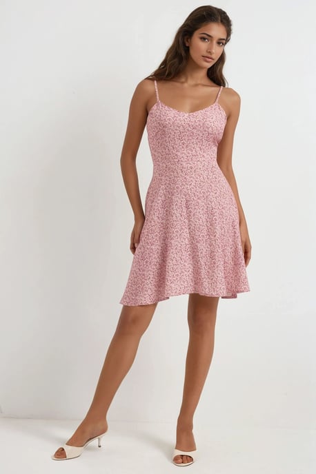 Bloemenpatroon Mini Jurk - Image 2
