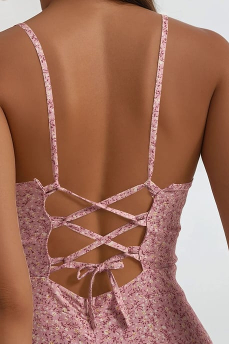 Bloemenpatroon Mini Jurk - Image 4