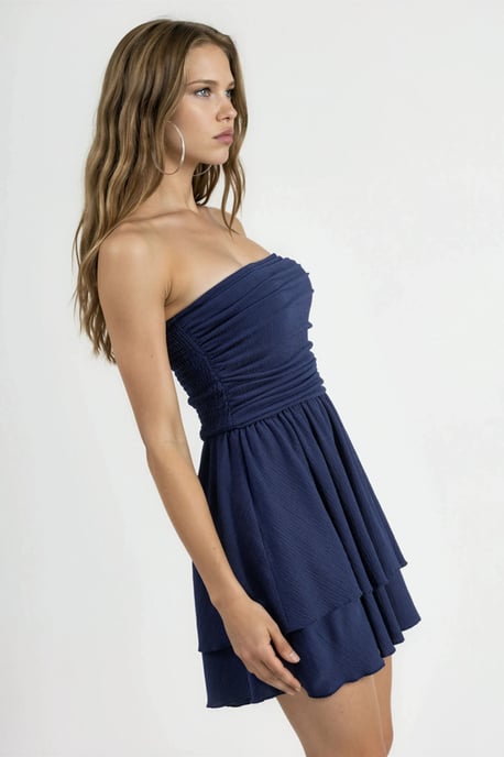 Strapless Rimpel Mini-jurk - Image 3