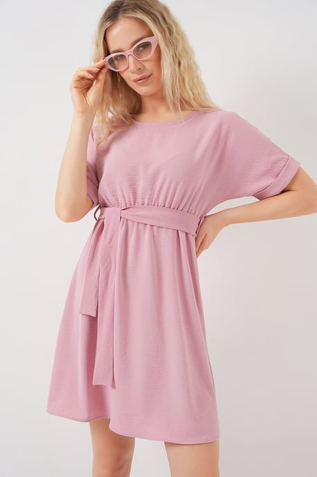 Mini Dress with Tie Bow - Image 3
