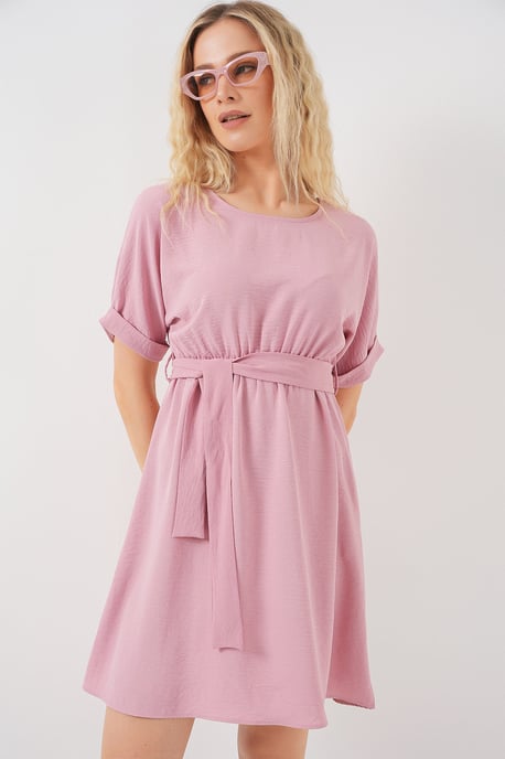 Mini Dress with Tie Bow - Image 4