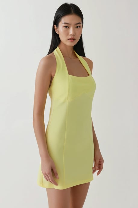 Aansluitend Mini-jurk met Vierkante Kraag - Image 4