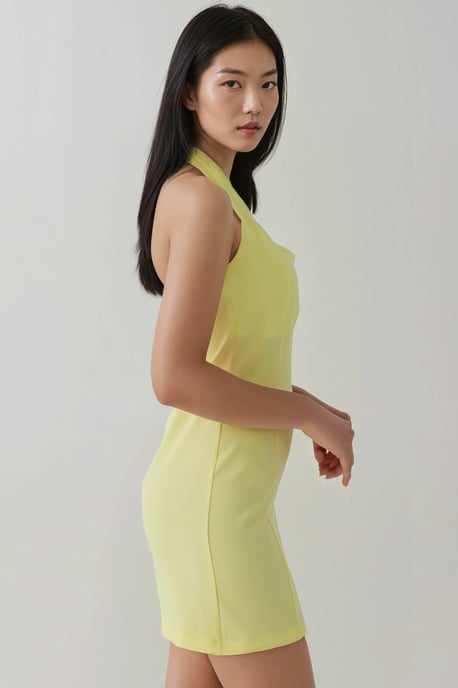 Aansluitend Mini-jurk met Vierkante Kraag - Image 6