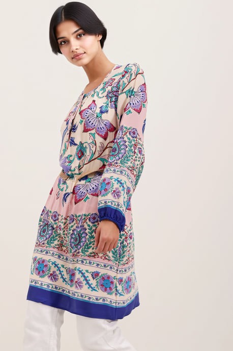 Flowering Mini Dress with Bow - Image 2