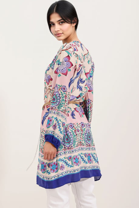 Flowering Mini Dress with Bow - Image 3