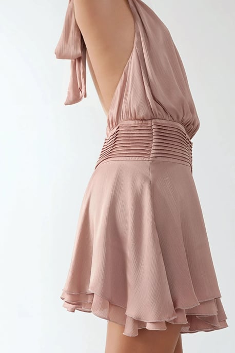Gestructureerde Turtleneck Mini Jurk - Image 4