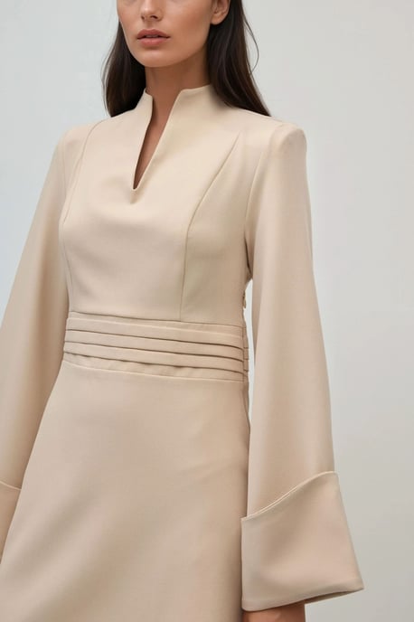 Elegante V-hals Lange Mouwen Mini-jurk - Image 2
