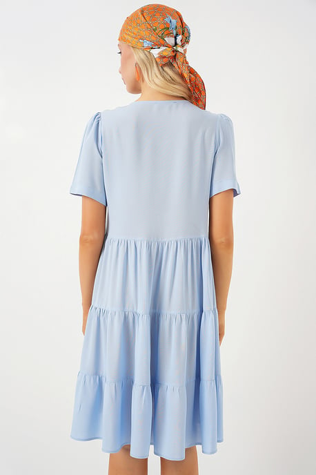 Crew Neck Mini jurk met Strik - Image 6