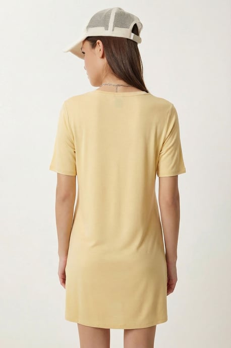 Korte Mouw Mini-jurk met Split - Image 4