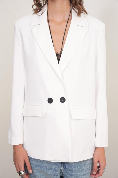 Langarmige Geplooide Blazer - Image 5