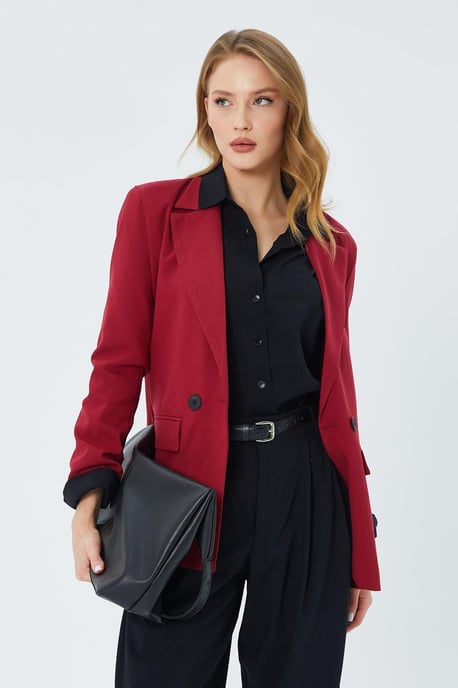 Long Sleeve Buttoned Blazer - Image 1