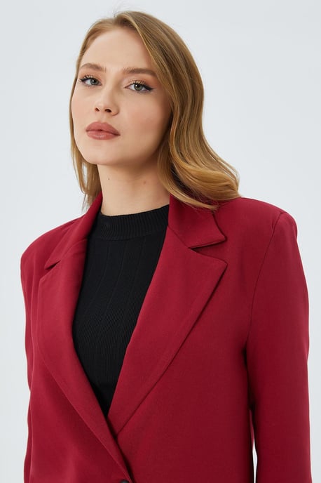 Long Sleeve Buttoned Blazer - Image 3