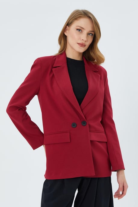 Long Sleeve Buttoned Blazer - Image 4
