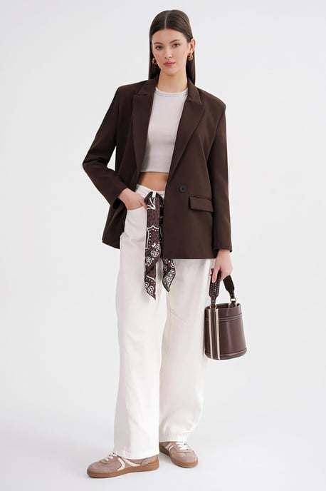 Langere Mouwen Geknoopte Blazer - Image 2
