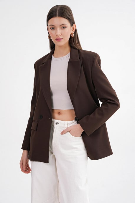 Langere Mouwen Geknoopte Blazer - Image 4