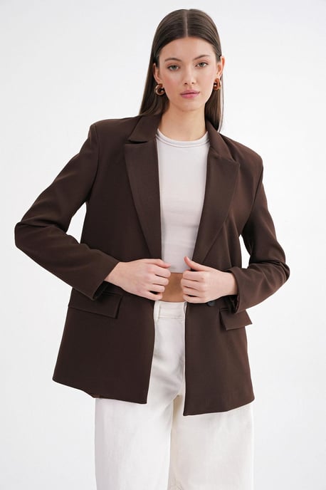 Langere Mouwen Geknoopte Blazer - Image 5