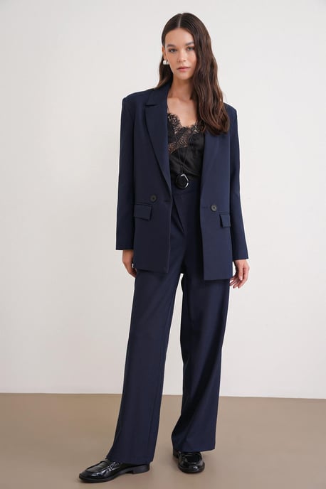 Langarmige Gekoofde Blazer - Image 2