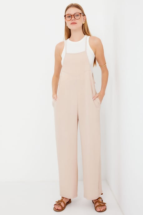 Ontspannen Pasvorm Wijd Pijpen Jumpsuit met Vierkante Kraag - Image 1