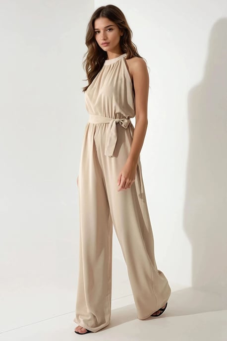 Wide Leg Halter Neck Jumpsuit - Image 2
