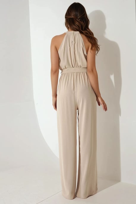 Wide Leg Halter Neck Jumpsuit - Image 3