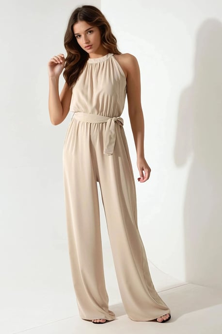 Wide Leg Halter Neck Jumpsuit - Image 5