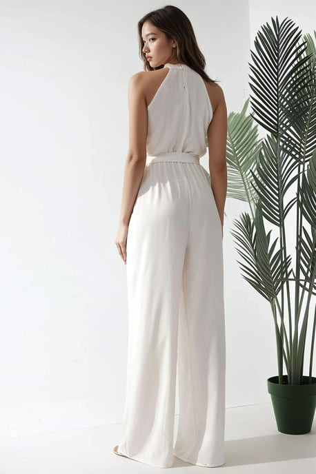 Brede Been Halter Nek Jumpsuit - Image 4